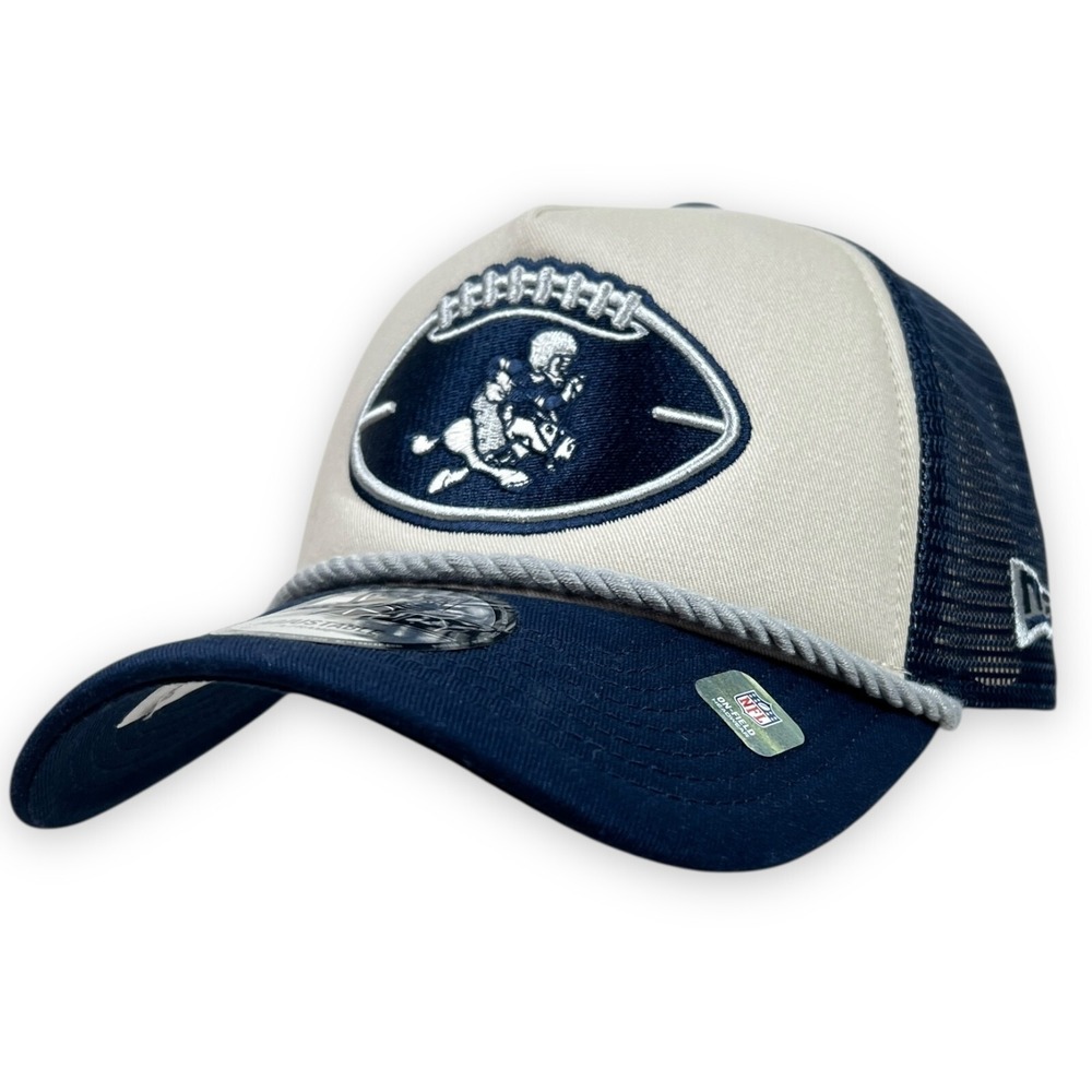 Dallas Cowboys New Era Retro Joe Hat Snapback A Frame 9Forty Trucker Cap Rope